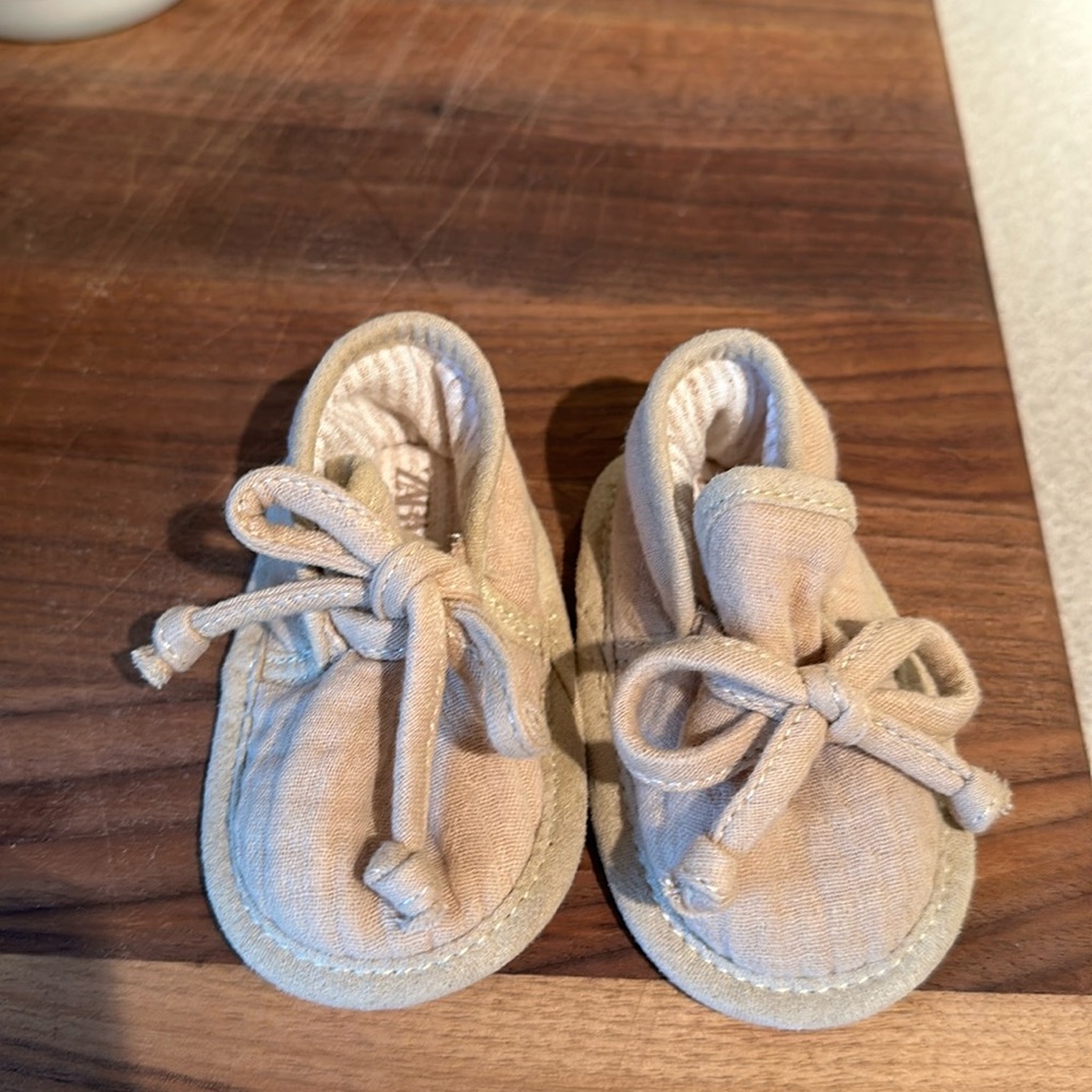 Zara Linen Baby Shoes